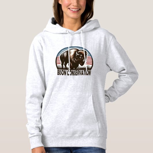 Pull À Capuche American Bison Conservation World Wildlife Day (Devant)
