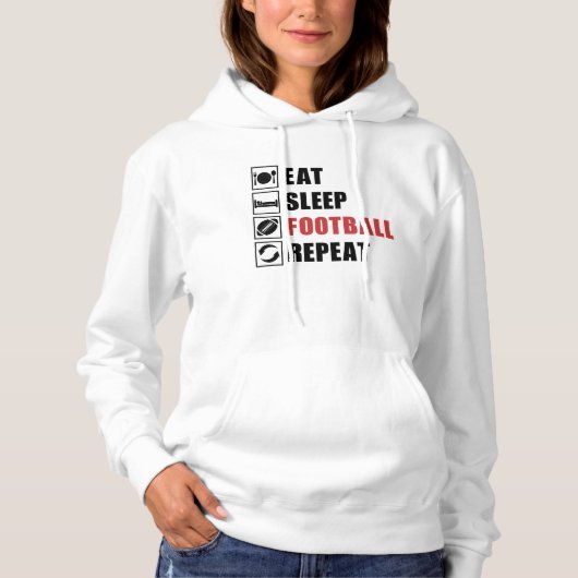 Pull À Capuche American Football Repeat Team Jeu USA Idée cadeau (Devant)