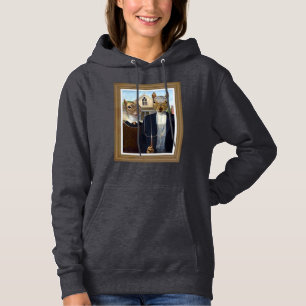Pull À Capuche American Squirrel Gothic - drôle