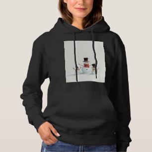 Pull À Capuche Amis Frosty – Bonhommes de neige avec écharpes et