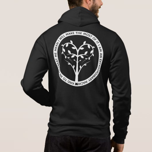 Pull À Capuche amour arbre machine extraordinaire (Dos)