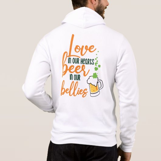 Pull À Capuche Amour & Bière St. Patrick Fun-61146 (Dos)