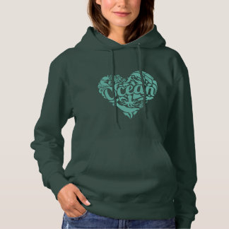 Pull À Capuche Amour de la vie marine de l'océan Surf