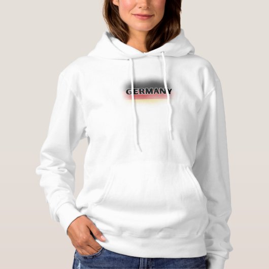 Pull À Capuche Amour moderne Allemagne Drapeau Europe Souvenir (Devant)