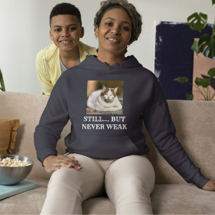 Pull À Capuche Amoureux des chats Gris foncé Personnalisé Texte b