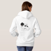 Pull À Capuche "Amoureux des Terre-Neuve" Femme Landseer Terre-Ne (Dos entier)
