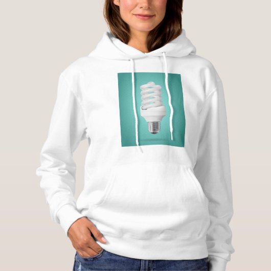 Pull À Capuche Ampoule Fluorescente Compacte en Spirale Moderne (Devant)