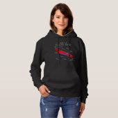 Pull À Capuche Anatomie de la perruche Eclectus femelle oiseau (Devant entier)