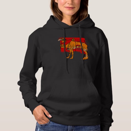 Pull À Capuche Ancien Camel Sur Arabian Night Hump Day (Devant)