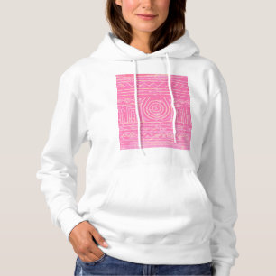 Pull À Capuche Ancien Motif mésopotamien sumérien rose