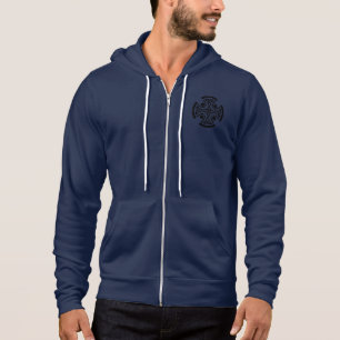 Pull À Capuche Ancienne Croix Celtique à Entrelacs d'Art Fin