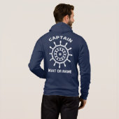 Pull À Capuche Ancre Marine Nautique Bateau bleu Capitaine (Dos entier)