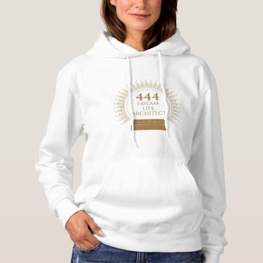 Pull À Capuche Angel Numéro 444 Dream Life Architect (Devant)
