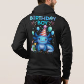 Pull À Capuche Anniversaire Garçon Axolotl Vibes Joli Conception (Dos)