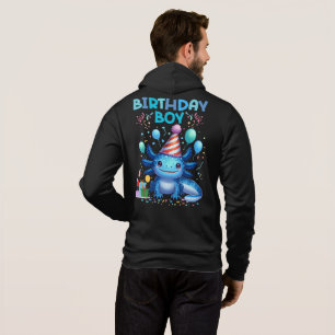 Pull À Capuche Anniversaire Garçon Axolotl Vibes Joli Conception