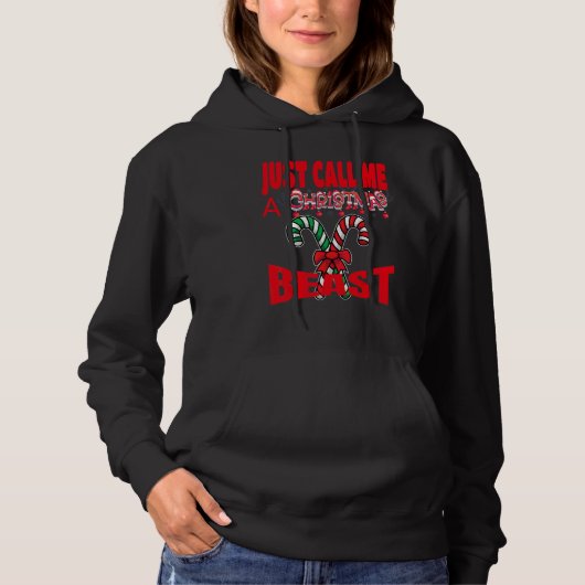 Pull À Capuche Appelez simplement une bête de Noël avec de jolies (Devant)