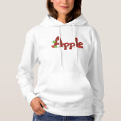 Pull À Capuche Apple Word Art avec des pommes rouges et vertes (Devant)
