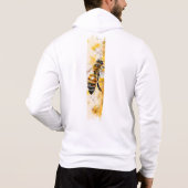 Pull À Capuche Aquarelle Miel Abeille Brosse (Dos)