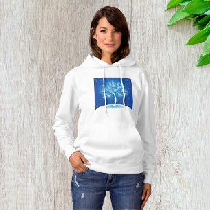 Pull À Capuche Arbre Blanc Dans La Neige