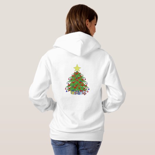 Pull À Capuche Arbre de Noël (Dos entier)
