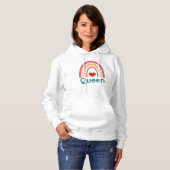 Pull À Capuche Arc-en-ciel Queen Boho (Devant entier)