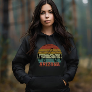 Pull À Capuche Arizona Sedona coucher de soleil vintage rétro az