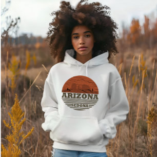 Pull À Capuche Arizona sedona paysage vintage az retro