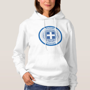 Pull À Capuche Armoiries de Grèce en forme de cercle