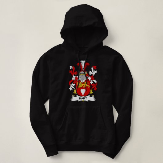 Pull À Capuche Armoiries de Hart Crest de famille (Design devant)