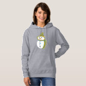 Pull À Capuche AroAce Sunset Pride Drapeau Snowman Snowperson (Devant entier)