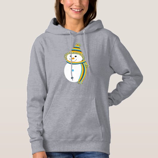 Pull À Capuche AroAce Sunset Pride Drapeau Snowman Snowperson (Devant)