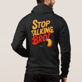Pull À Capuche Arrête de parler frère - T-Shirt Tri-Blend Attitud (Dos)