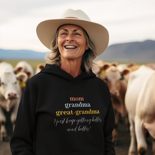 Pull À Capuche Arrière-grand-mère | Mignon de mieux en mieux