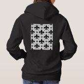 Pull À Capuche Arrière - plan blanc Fleur-de-lis Motif design (Dos)