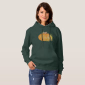 Pull À Capuche Art aquarelle de citrouille d'automne (Devant entier)