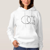 Pull À Capuche Art de cercle carré abstrait moderne (Devant)