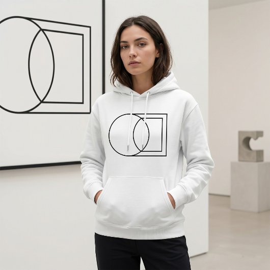 Pull À Capuche Art de cercle carré abstrait moderne