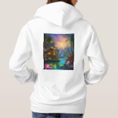 Pull À Capuche Art de fantasy tropical ultra-réaliste (Dos)