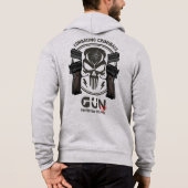 Pull À Capuche Art de monogramme de pistolet | Hommes fermeture é (Dos)