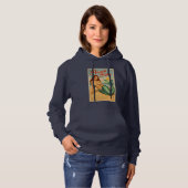 Pull À Capuche Art de sirène pin-up de fille de plage | Vie côtiè (Devant entier)