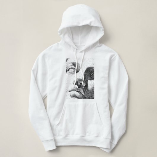 Pull À Capuche Art matriciel : Visage de marbre classique (Design devant)