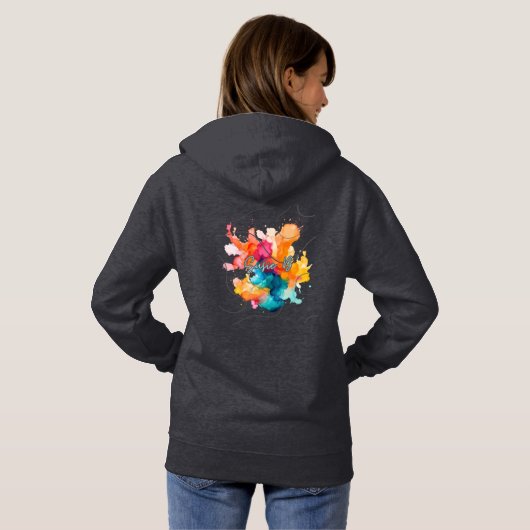 Pull À Capuche Art Splatter Susie B (Dos entier)