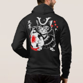 Pull À Capuche Artistic Samurai Cat Japan Soccer for Football fan (Dos)