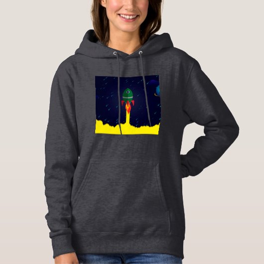 Pull À Capuche astronaute astronaute de vaisseau spatial de fusée (Devant)