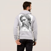 Pull À Capuche Atlas Titan Close-Up Mythology Sketch Art Hoodie (Dos entier)