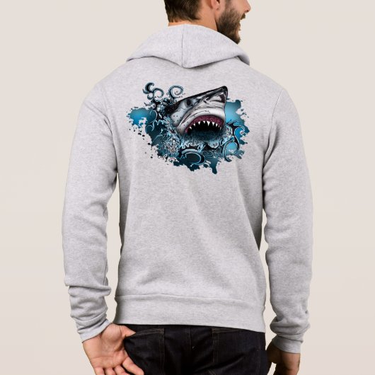 Pull À Capuche Attaque de requins (Dos)