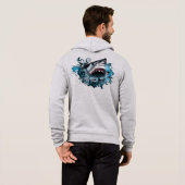 Pull À Capuche Attaque de requins (Dos entier)