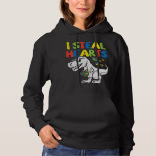 Pull À Capuche Attrapez ce mignon I Steal Hearts Trex Dinosaur T-