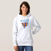 Pull À Capuche Attrapez ce mignon Puzzle Je Porte Du Bleu Pour Mo (Devant entier)