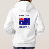 Pull À Capuche Australie Drapeau Australien Bleu Personnalisation (Dos)